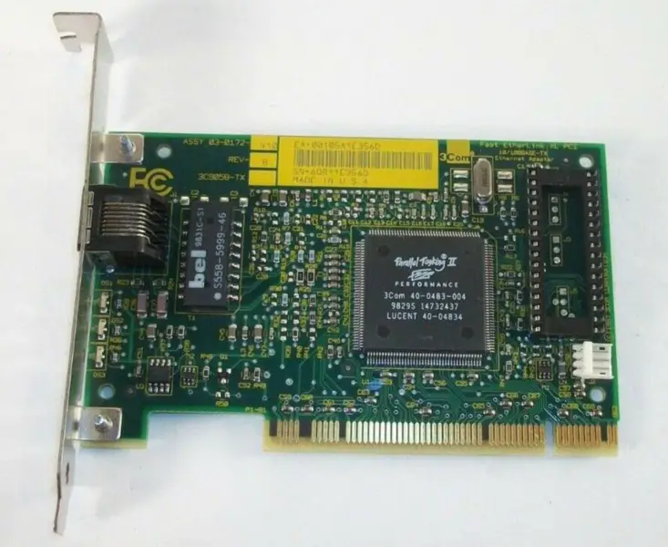 Adaptador Ethernet 3Com Fast EtherLink XL PCI 3C905B-TX 03-0172-410 REV B 10/100BASE-TX
