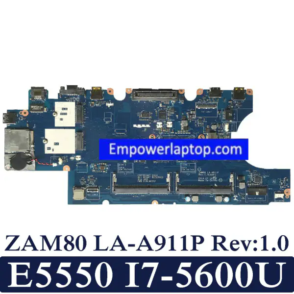 Dell Latitude E5550 ZAM80 LA-A911P Rev:1.0 I7-5600U Placa-mãe