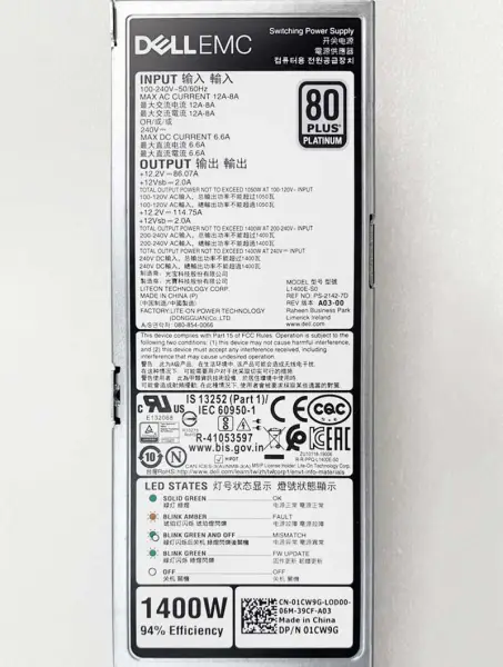 Emc 078-000-080 078-000-111-00 078-000-111 Sg9001 2200w Fonte de alimentação em espera