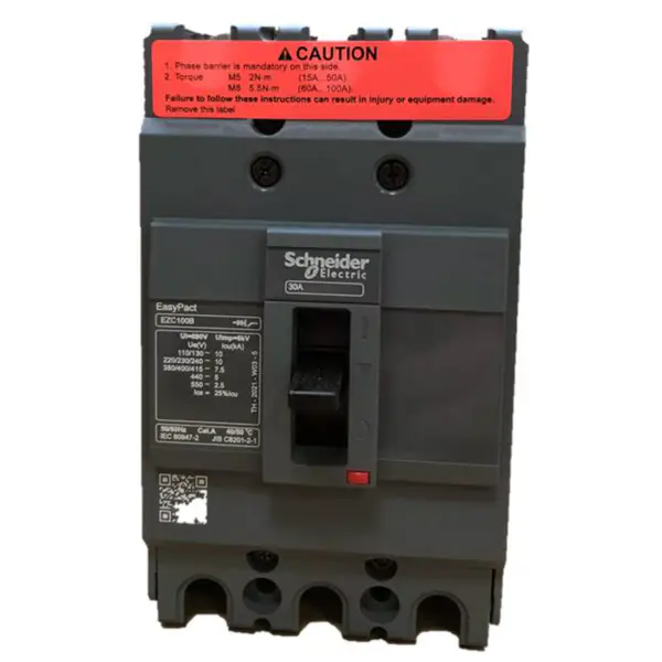 Disjuntor em caixa moldada de 3 pólos Easypact EZC100B 3P30A