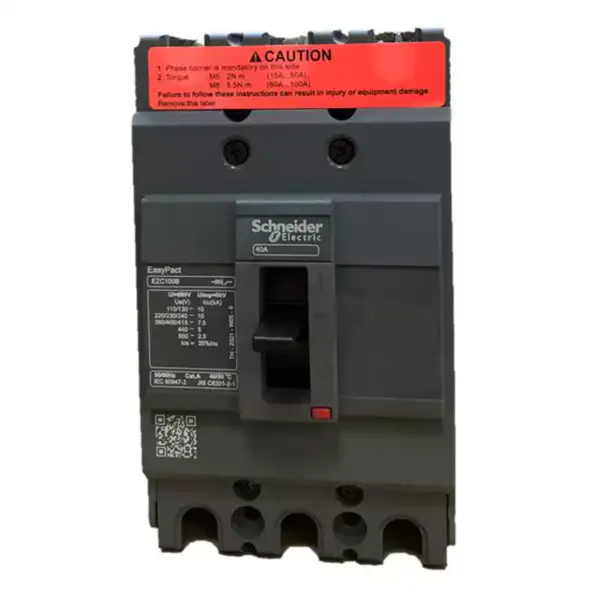 Disjuntor Schneider de 3 pólos em caixa moldada Easypact EZC100B 3P40A
