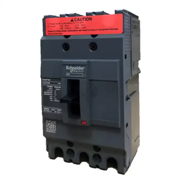 Disjuntor Schneider de 3 pólos em caixa moldada Easypact EZC100B 3P40A