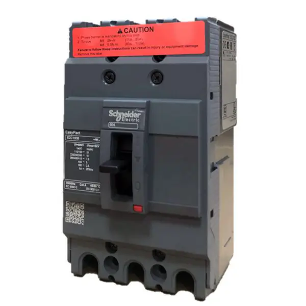 Disjuntor em caixa moldada de 3 pólos Easypact EZC100B 3P60A
