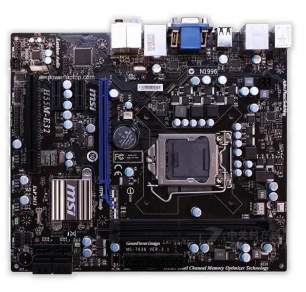Placa-mãe MSI H55M-E32 H55 LGA 1156 Micro-ATX