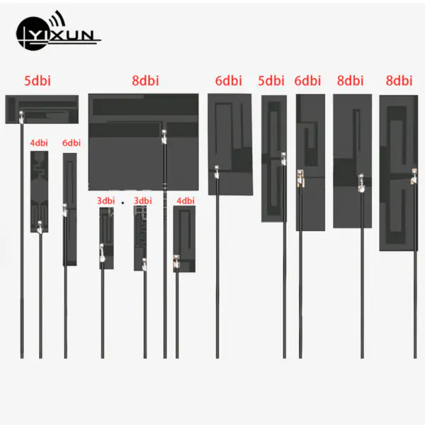 5G 4G 3G 2G GSM LTE NB-IoT banda completa antena interna de módulo PCB interface IPEX alto ganho 8dbi RG1.13 cabo de 12cm 600-6000MHz