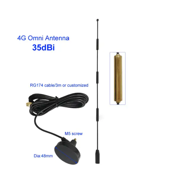 600-6000Mhz Antena 5G omnidirecional sma fêmea para ipex4 pigtail para sierra wireless EM9190/EM9191/EM7690/Telit FN980m