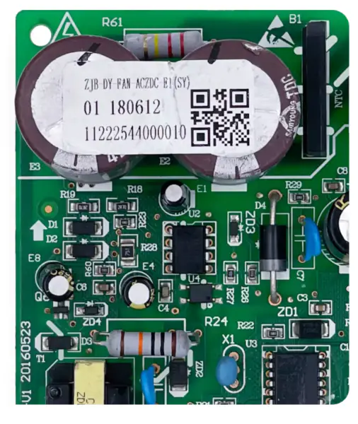 AUX Placa de controlo do ar condicionado central ZJB-DY-FAN-ACZDC-E1(SY) Circuito do módulo PCB 11222544000010