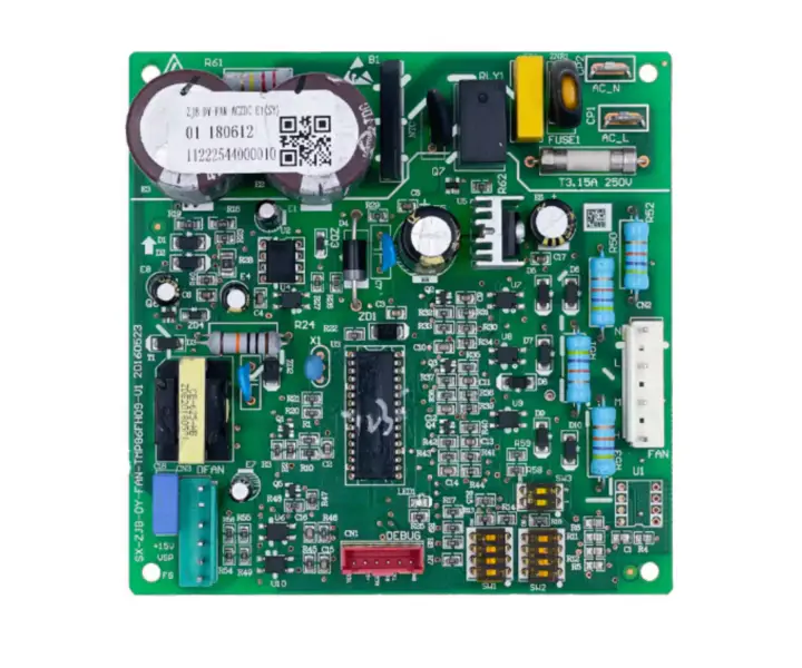AUX Placa de controlo do ar condicionado central ZJB-DY-FAN-ACZDC-E1(SY) Circuito do módulo PCB 11222544000010