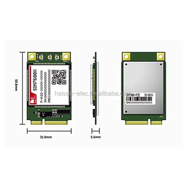 Módulo 4G CAT-M&NB-IoT SIM7600E-PCIE Placa adaptadora LTE CAT1 Mini PCIE Sistemas GNSS Módulo GSM SIM7600G-PCIE