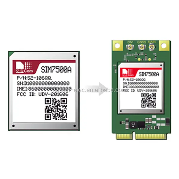 SIMCOM SIM7500X Módulo de comunicação sem fios multibanda Módulo GNSS GPRS SIM7500E SIM7500A SIM7500V SIM7500JE SIM7500SA