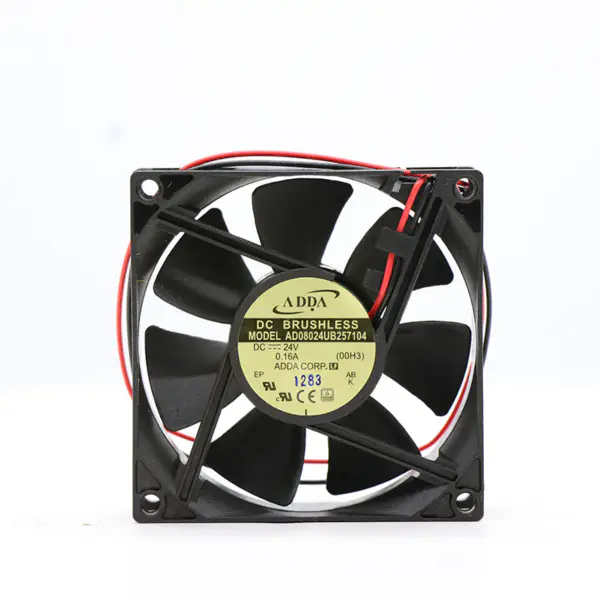 ADDA AD08024UB257104 Ventilador sem escovas de 24 Volts DC 80mm IP68 à prova de água 47CFM Arrefecimento