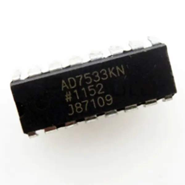 Conversor analógico-digital IC chip AD7533 AD7533KNZ AD7533JNZ AD7533LN IC DAC 10BIT A-OUT 16DIP