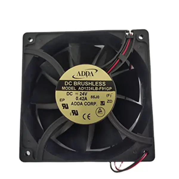 ADDA AD1224LB-F91GP 12038 Ventilador de arrefecimento do inversor de 24VDC 0,42A de 2 fios