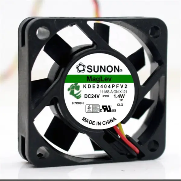 Original Novo Sunon KDE2404PFV2 4010 40*40*10mm 24VDC 1.4W 5800RPM 2 Pinos Mini Ventilador de Arrefecimento Axial para Inversor de CPU