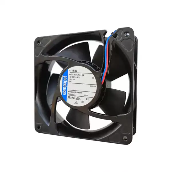 Original Ebmpapst 4114NU 119x119x38mm 24VDC 106.0CFM 5.6W 3200RPM Rolamento de esferas IP68 Ventilador de arrefecimento axial