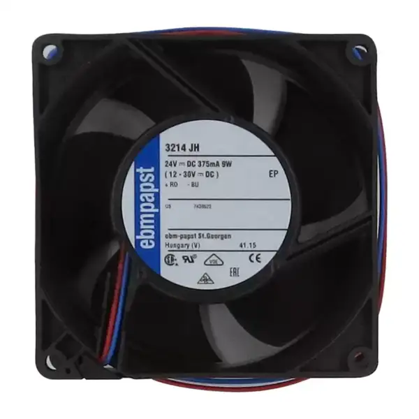 tamanho 92 x 92 x 38mm 24 V DC caudal de ar 146m3 / h 6800rpm 3214JH ebmpapst ventoinha de arrefecimento Equipamento de comunicação