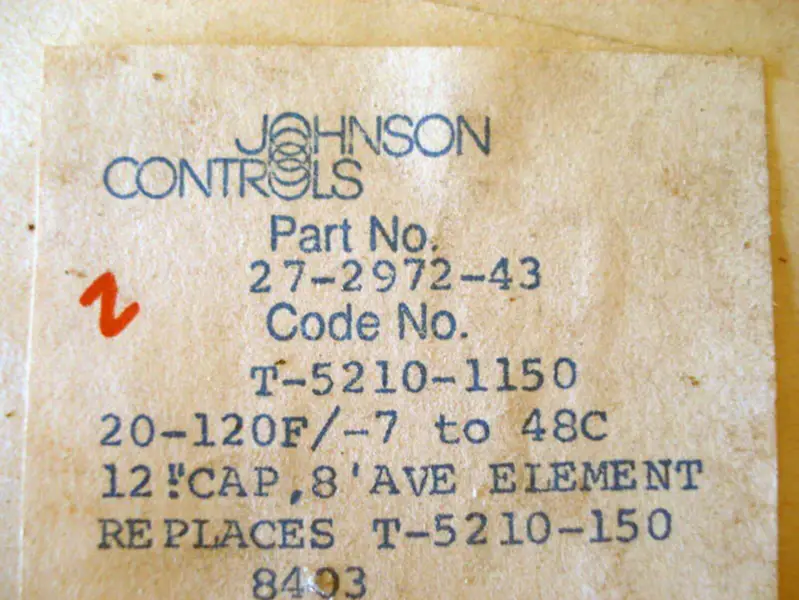 CONTROLOS JOHNSON T-5210-1150