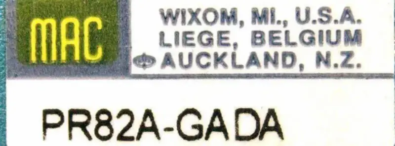 VÁLVULAS MAC PR82A-GADA