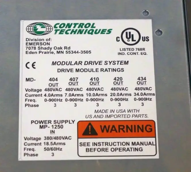Técnicas de controlo MP-1250-00-000
