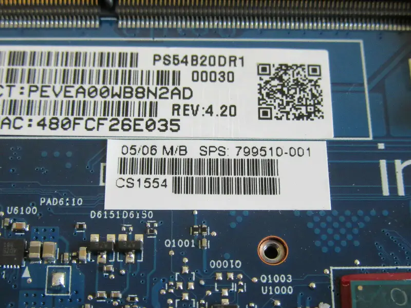 Placa-mãe HP 799510-001 799510-501 799510-601 I5-5200U