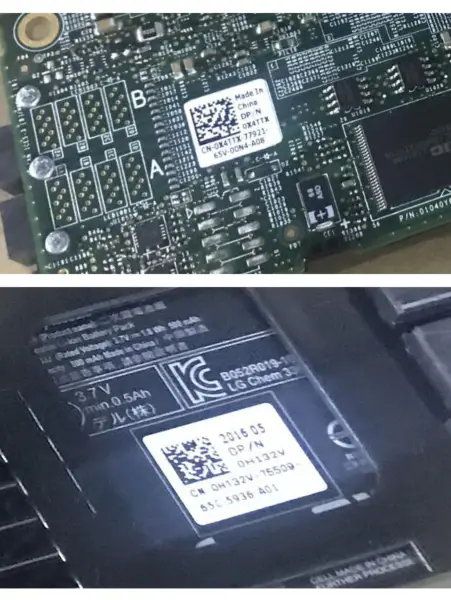 Placa de matriz DELL PERC H730P X4TTX 2GB 12Gb/s 0X4TTX com bateria 0H132V