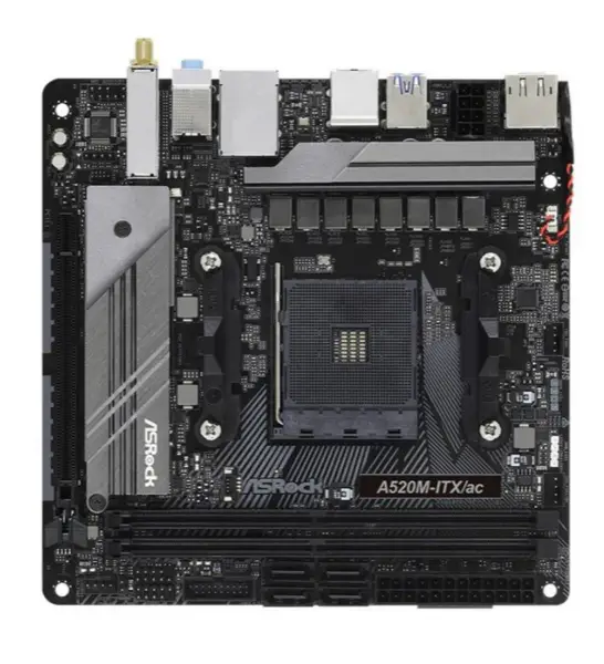 Placa-mãe ASRock Super Alloy A520M-ITX/ac Soquete AM4 CPU DDR4