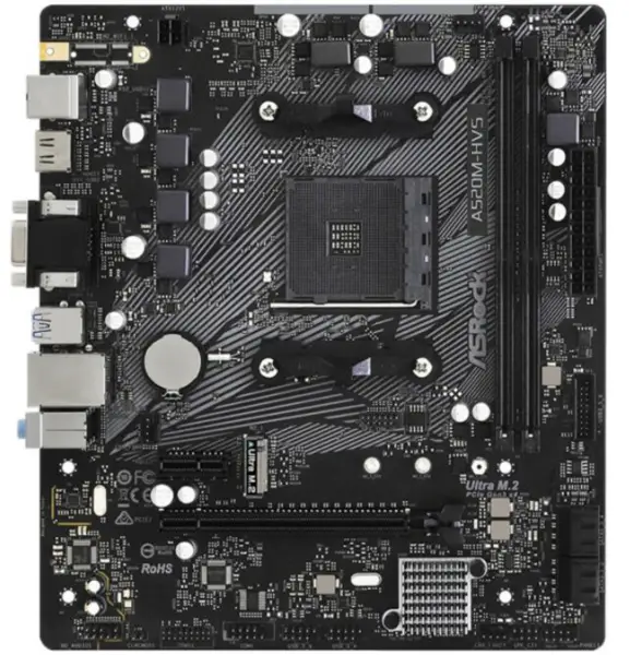 Placa-mãe ASRock A520M-HVS Soquete AM4 DDR4