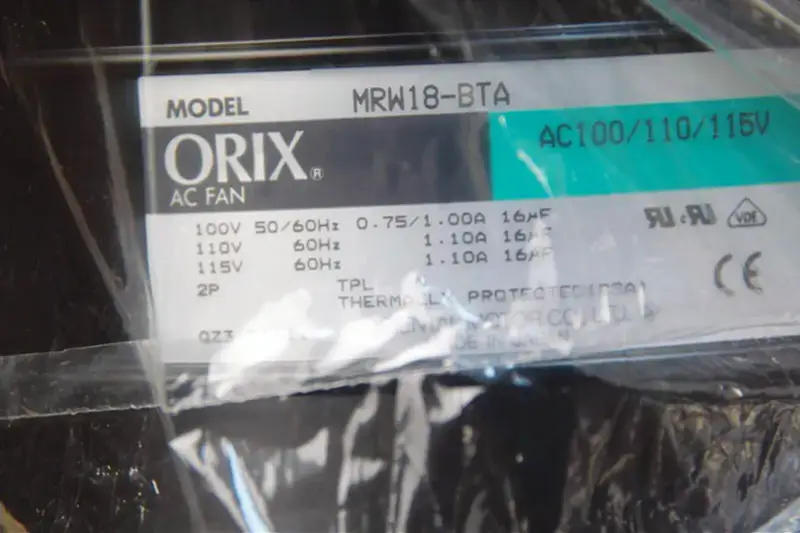 VENTILADOR ORIX AC MOTOR ORIENTAL MRW18-BTA NOVO MRW18