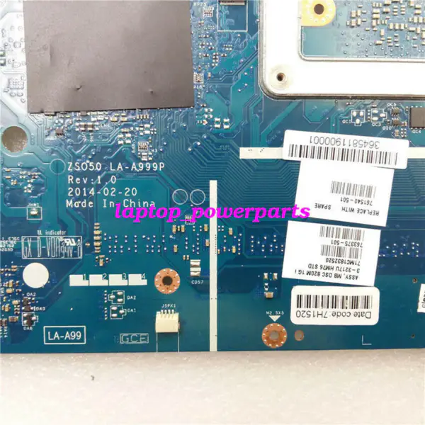 HP 761540-001 250 G3 Intel HM76 I3-3217 CPU Motherboard Placa-mãe ATX
