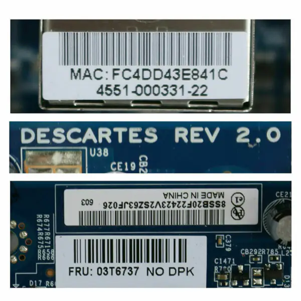 Placa-mãe Lenovo 03T8422