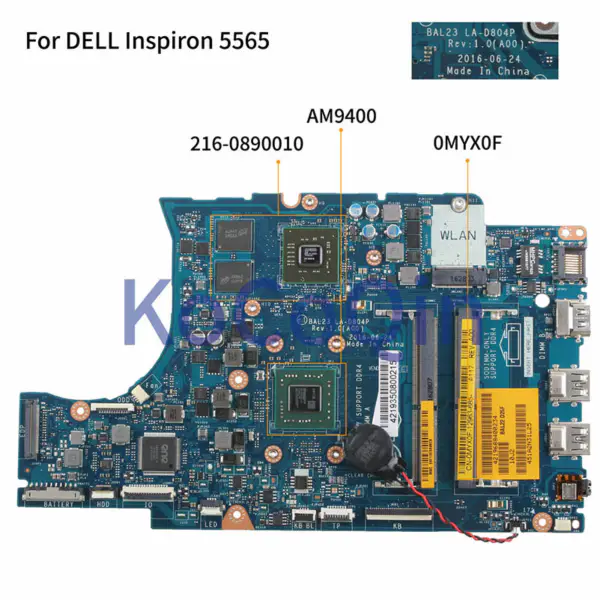 Placa-mãe Dell 0MYX0F LA-D804P