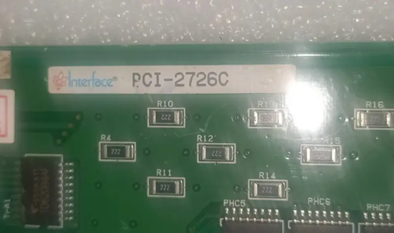 Interface da placa DAQ PCI-2726C