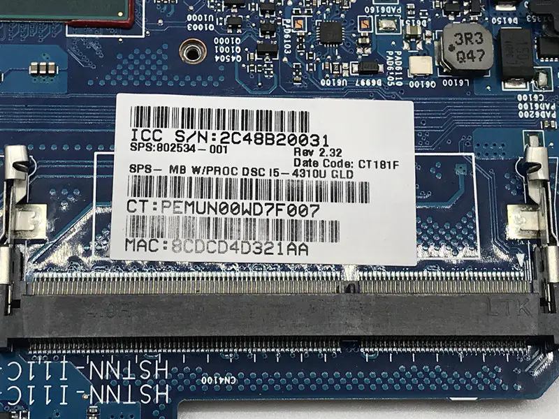 Placa-mãe HP 836094-001 836094-501 836094-601 DAX1BDMB6F0