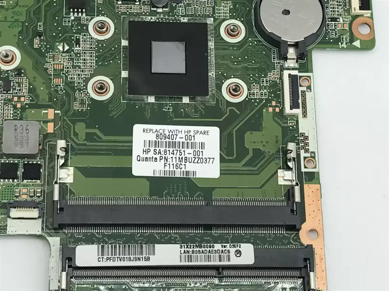 Placa-mãe HP 809407-001 809407-501 DA0X22MB6D0 15-AB