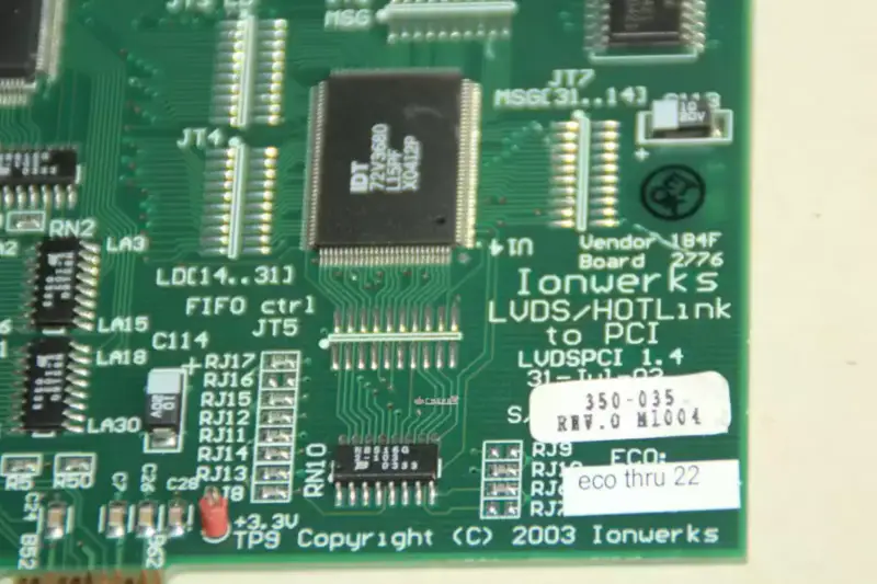 LVDSPCI 1.4 31-JUI-03 Cartão de aquisição LVDS/HOTLINK IONWER KS