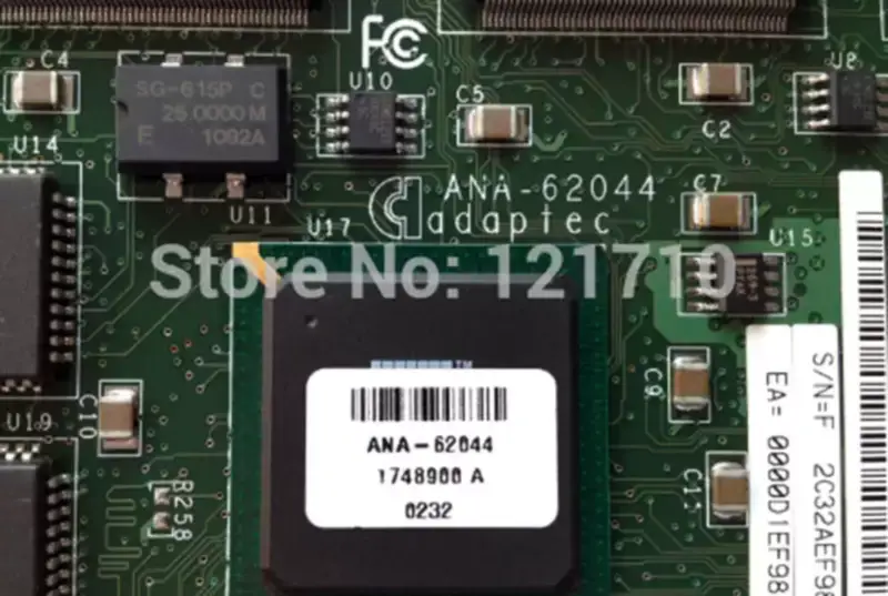 Adaptec ANA-62044 PCI 64 Bit Quad 4 Port Ethernet Lan Adapter Interface de rede placa-mãe industrial