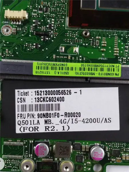 Placa-mãe Asus 60NB01F0-MB6020 Q501LA ATX