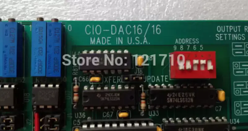 Measurement Computing CIO-DAC16/16 Placa de saída de tensão analógica de 16 canais e 16 bits placa-mãe industrial