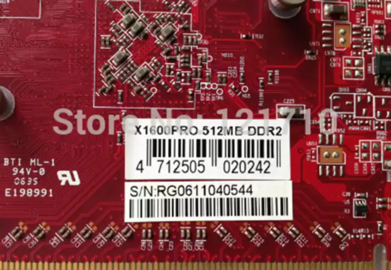 placa de ecrã com saída dupla DVI X1600 PRO 512MB DDR2 placa-mãe industrial