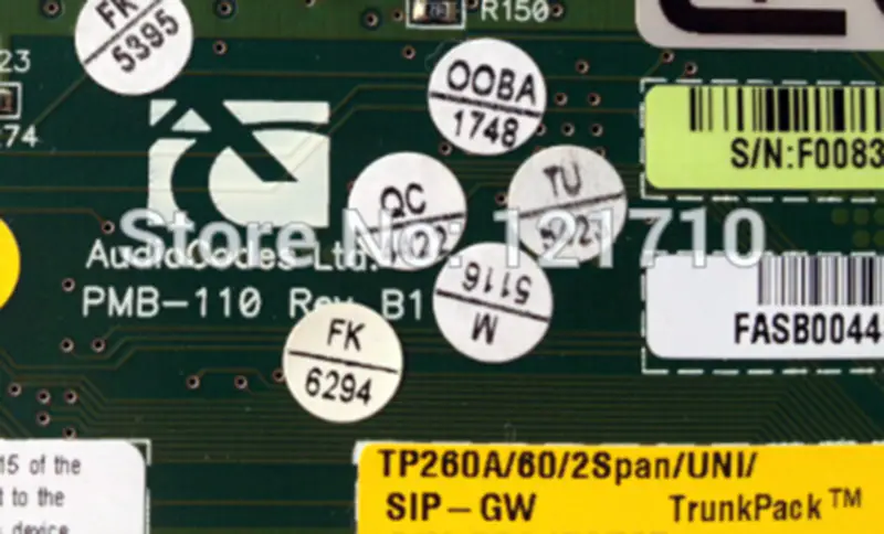 Placas de voz AudioCodes Placa-mãe industrial AudioCodes TP260A/60/2Span/UNI/SIP-GW TrunkPack