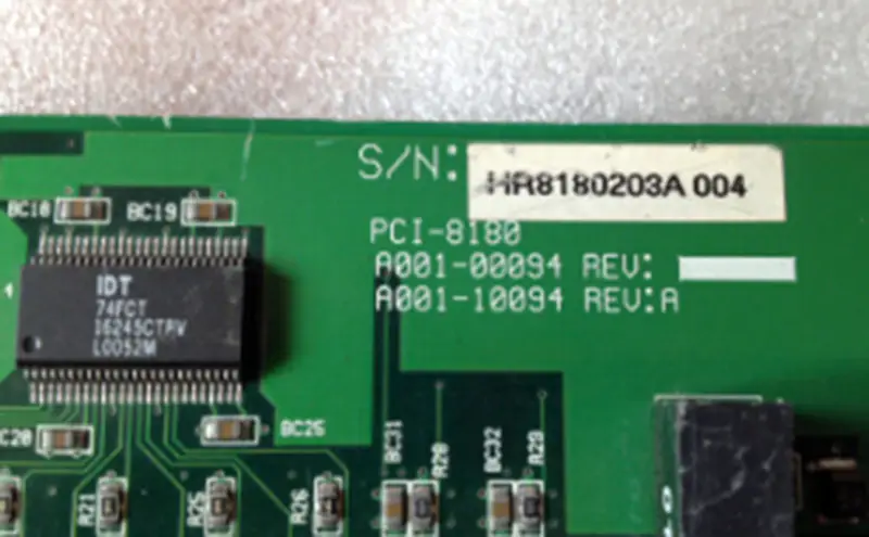 Placa A/D PCI-8180 A001-00094 10094 REV A placa-mãe industrial