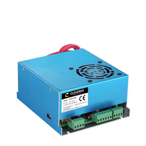 Fonte de alimentação do laser de CO2 de 40W MYJG 40WT 110V/220V para máquina de corte de gravura de tubo a laser Modelo A