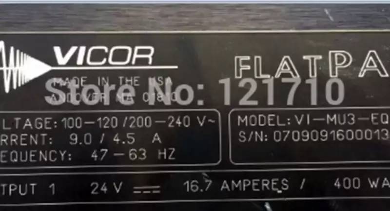 Fonte de alimentação Vicor Placa-mãe industrial VICOR FLATPAC VI-MU3-EQ