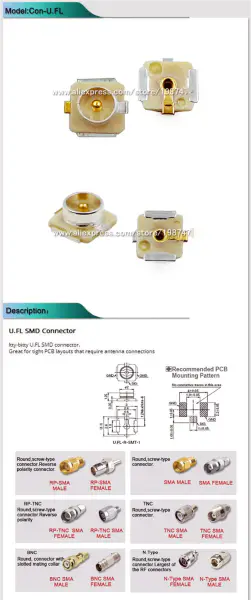 10pcs/lot U.FL IPEX GPS Active Antenna 28*28*7 Comprimento do cabo 10CM para Huawei ME909S-120 ME909U-521 ME909U-523 Me909s-821 ect.