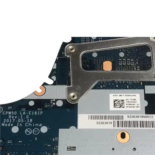 Placa-mãe HP ZBook 15 G4 921048-001 921048-501 921048-601 LA-E161P