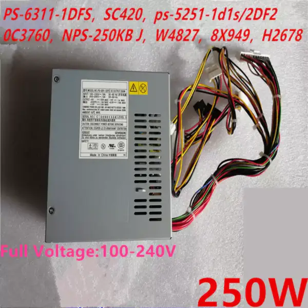 PSU para Dell GX260 280 4700 250W Fonte de alimentação PS-6311-1DFS ps-5251-1d1s PS-4221-2DF2 NPS-250KB J H2678 HP-P2507FWP3