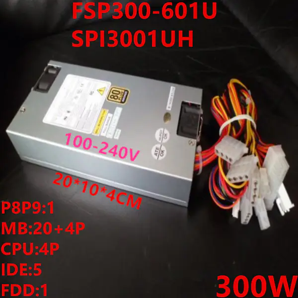 Fonte de alimentação comutada FSP AT -5V 1U P8P9 com 300W de pico e 450W de potência FSP300-601U SPI3001UH