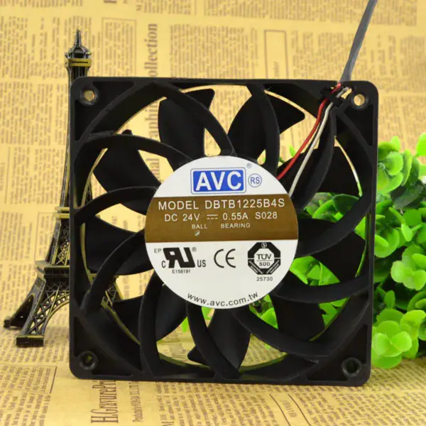 AVC DBTB1225B4S 12CM 12025 24V 0,55A Ventilador de 3 fios