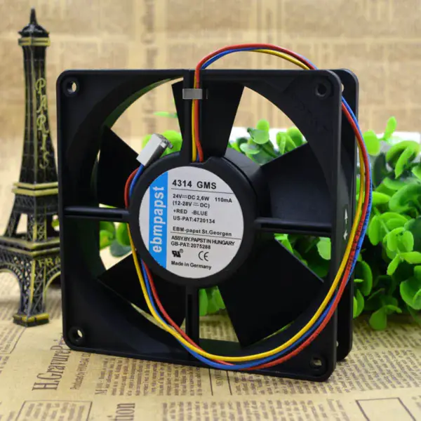 ebmpapst TYP 4314GMS 24V 2,6W 120*120*323 ventilador de fio