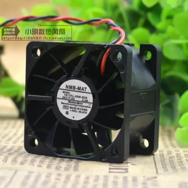 NMB 4028 24V 0,14A 1611KL-05W-B30 Ventilador de 4cm com 2 fios